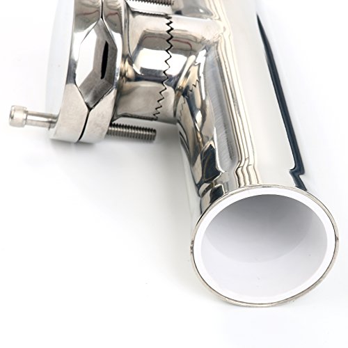 Amarine Made 2Pcs Fishing Rod Holder, Stainless Tournament Style Clamp on Rod Holder, Rail Mount Fishing Pole Holder for R...