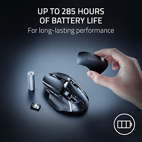 Razer Basilisk V3 X HyperSpeed Customizable Wireless Gaming Mouse: Mechanical Switches Gen-2-5G Advanced 18K Optical Senso...