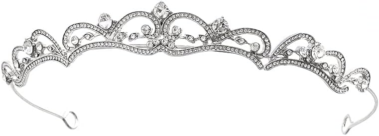 HJYHYN Rhinestone Crystal Bridal Tiara Princess Crown for Women and Girls - Birthday Tiaras