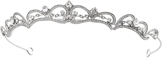 HJYHYN Rhinestone Crystal Bridal Tiara Princess Crown for Women and Girls - Birthday Tiaras