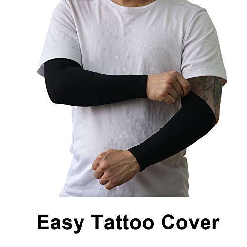 PFFY 2 & 4 Pairs UV Protection Cooling Arm Sleeves for Men and Women UPF 50 Sun Sleeve