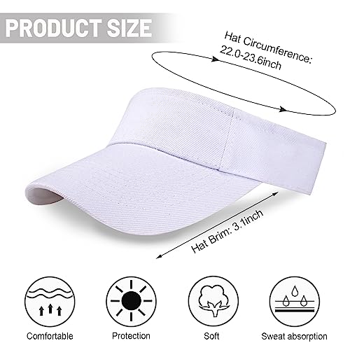 Ultrafun Unisex Sports Sun Visor Adjustable UV Protection Sun Hat Cap for Beach Pool Golf Tennis