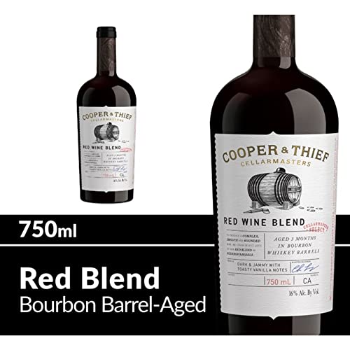 Cooper and Thief Bourbon Barrel Aged Red Blend Red Wine, 750 mL Bottle
