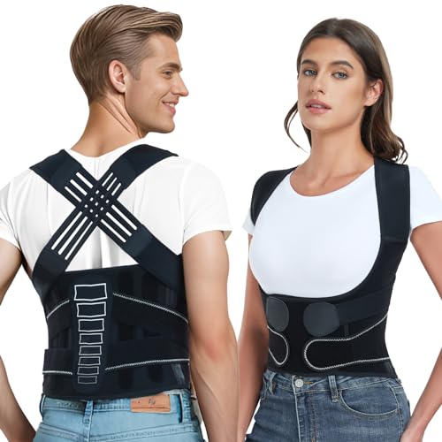 Enthra Back Brace Posture Corrector for Women and Men with Spine Vertical Alignment System, Lower Back Pain Relief, Back S...