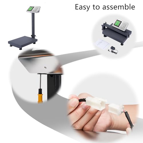 TUFFIOM 220lb Weight Electronic Platform Scale,Digital Floor Heavy Duty Folding Scales,Stainless Steel High-Definition LCD...