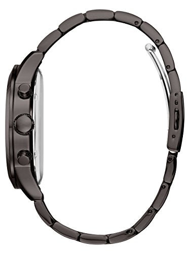 Guess Men's Stainless Steel Gunmetal Chronograph Bracelet Watch
