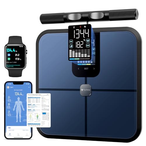 Tychesy Body Pod Scale, View 5 Metrics Without Phone, 8-Electrode Smart Scale with BMI Body Fat Muscle Mass, Offline Body ...