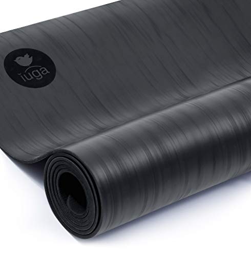 IUGA Pro Yoga Mat Non Slip Pilates Mat Anti-tear Eco Friendly Hot Yoga Mat with SGS Certified Material Free Carrying Strap...