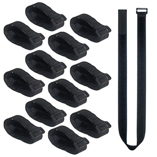 UONIKA 36 inch Cable Straps,12 pcs Reusable Fastening Hook and Loop Utility Cable Ties Down Wraps Adjustable Cinch Straps