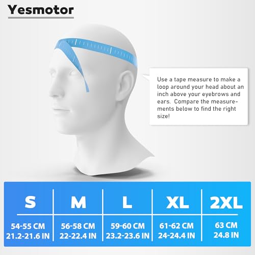 Yesmotor Motorcycle Helmet Half Shell Hawk Style Helmets Compact Lightweight Open Face for Motorcycle Street Bike Cruiser ...
