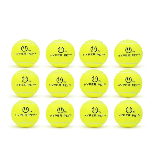 Hyper Pet Dog Tennis Balls - 12 Pack 2.5" for Exercise and Fetch; Interactive Toys; Great for Small Breeds