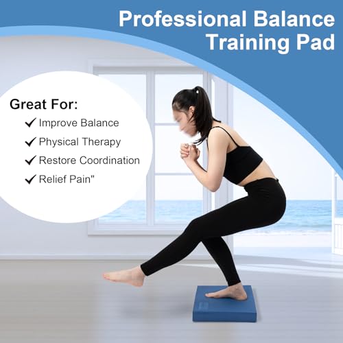 StrongTek Professional Foam Exercise Balance Pad - 15.8" x 13" x 2", High-Density TPE Foam Knee Pad, Non-Slip & Water-Resi...