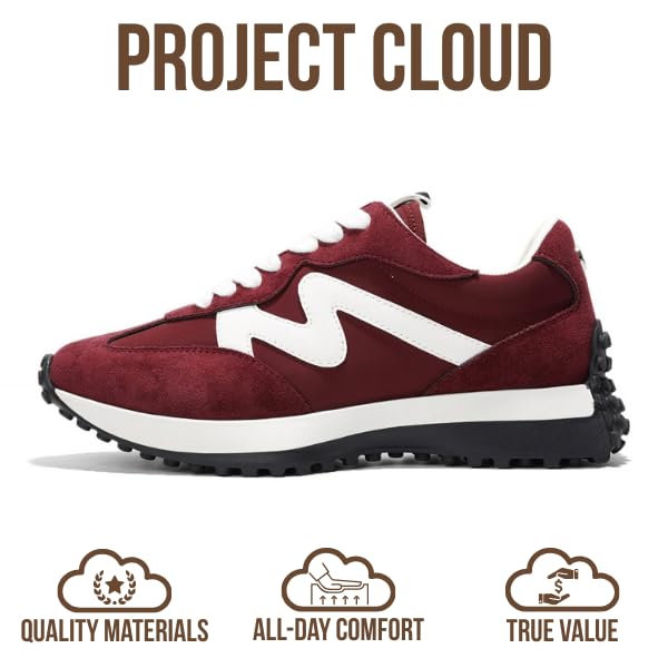 Project Cloud Trendy Fashion Sneakers for Women 2026 - Memory Foam and Non-Slip Comfortable Casual Ladies Shoes for Womens...