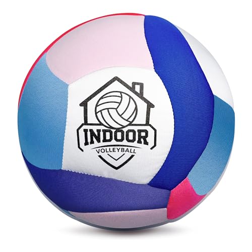 Dmcuzso Official Size 5 Soft Indoor Volleyballs for Practicing, Safe and Silent Fabric Volleyball Ball for Youth Beginner...