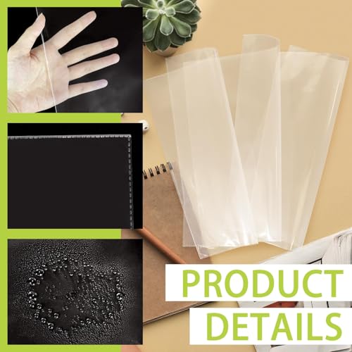 VOKOY 50 Pack No Holes Plastic Sleeves for Paper 8.5x11 Inch, Letter Size Clear Heavy Duty Paper Sleeves, Sheet Protectors...