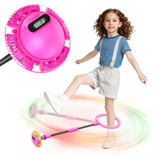 VOOPARK Skip Ball for Kids - Ankle Jump Rope Ball with LED Display, Counter, Time/Distance/Calorie Tracker, Colorful Flash...