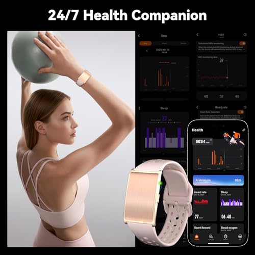 iSo Tech Smart Bracelet for Men Women, Activity Health Fitness Trackers with 60-Day Battery Life, 24/7 Continuous Heart Ra...