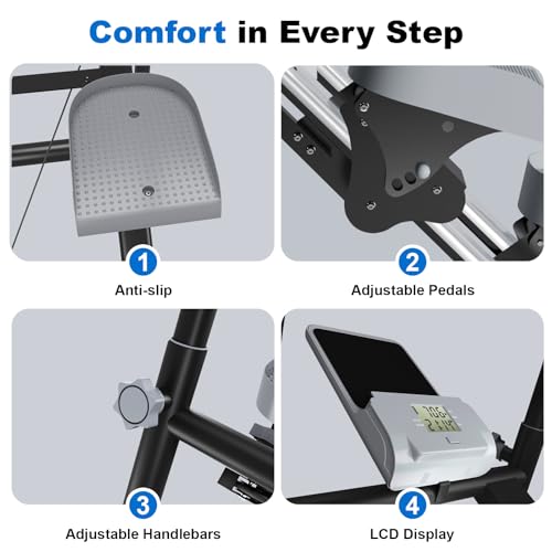 OVER SELF stairmaster Machine for Home - Stair Climber Stepper for Home Gym Exercise, Compact Folding Stair Stepper, Adjus...