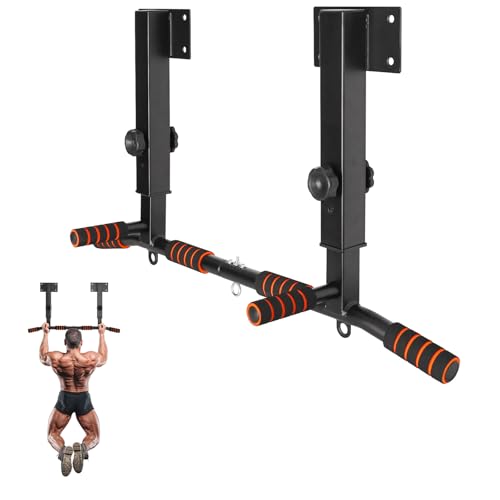 Pull Up Bar Wall Mounted: Adjustable Wall Joist Mount Pull Up Bar & Chin Up Bar for Home Gym Workout Strength Training Equ...