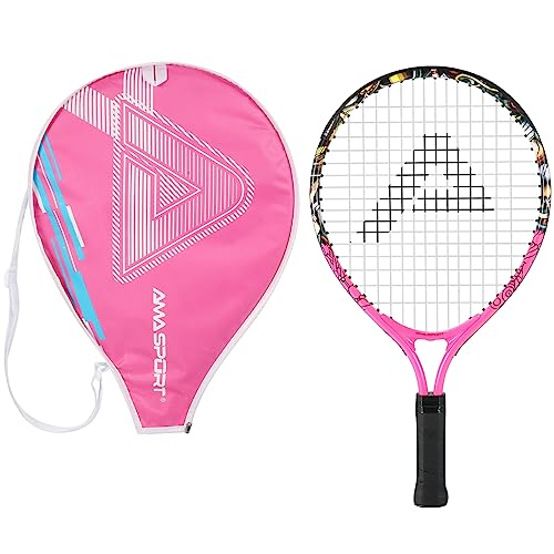 AMA SPORT Kids Tennis Racket for Junior Toddlers Starter Kit 17-25" Tennis Racquet for Girls and Boys with 420D Nylon Shou...