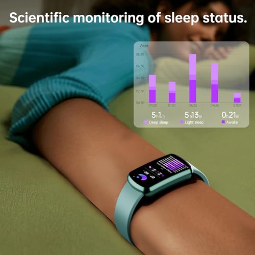 Health Fitness Tracker with 24/7 Heart Rate, Smart Watch with Blood Pressure and Blood Oxygen Monitor, Bulit-in 120+ Sport...