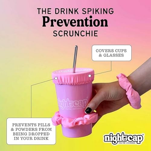 Nightcap Drink Cover Scrunchie- The Reusable Drink Spiking Prevention Scrunchie As Seen on Shark Tank