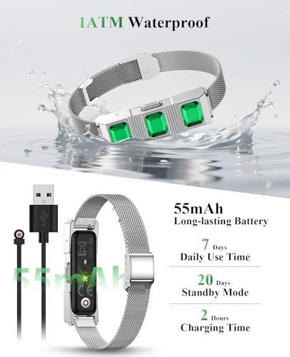 Smart Bracelet, Wearable Activity & Fitness Tracker Band, 24/7 Sleep Tracker, All-Day Continuous Heart Rate Blood Pressure...