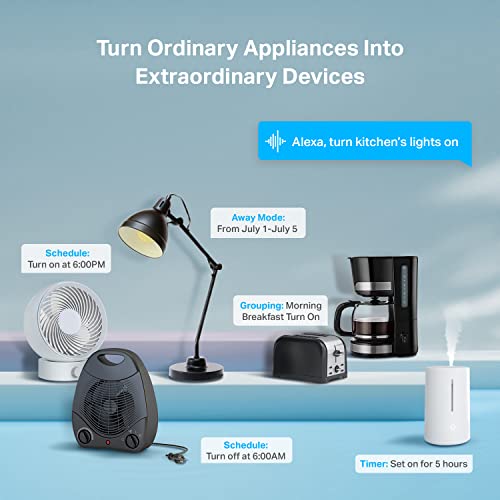 Kasa Smart Plug Ultra Mini 15A, Smart Home Wi-Fi Outlet Works with Alexa, Google Home & IFTTT, No Hub Required, UL Certifi...