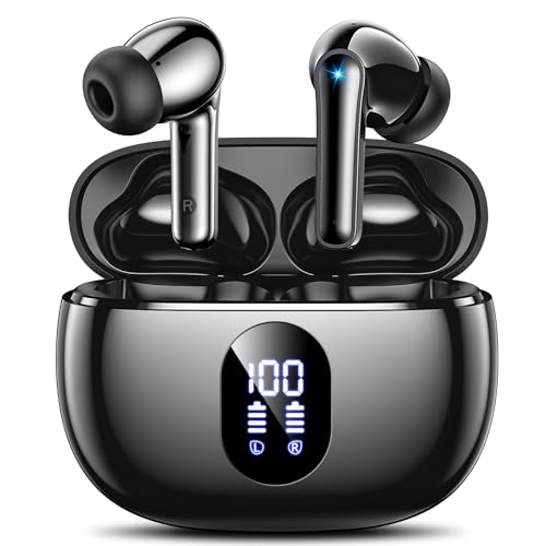 wyness Wireless Earbuds Bluetooth 5.3 Ear Buds, Hi-Fi Stereo Bass Ear Buds with 48H Playtime & LED Display, Lightweight i...