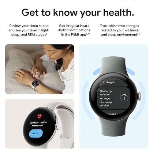 Google Pixel Watch 2 (Previous Model) with the Best of Fitbit - Heart Rate Tracking, Stress Management, Safety Features - ...