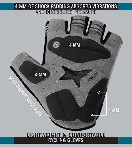 AERO|TECH|DESIGNS | Lightweight Cycling Gloves | Breathable Padded Palm Fingerless Glove