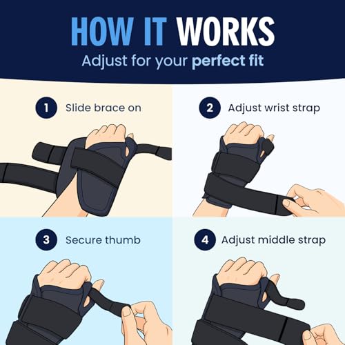 Dr. Frederick's Original Doctor-Developed Copper Thumb Brace – Wrist & Thumb Support for Arthritis, Tendonitis & De Querva...