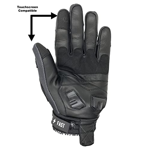 Live Fast Die Last Cholo Motorcycle Gloves - Best Mountain Leather Dirt Bike Moto Riding Motorcycle/Motocross Gloves for M...