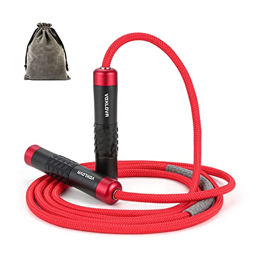 VOXLOVA Weighted Rope - 1LB Heavy Jump Rope for Men Women Fitness Workouts, Non-Slip Aluminum Handles, Premium Skipping Ro...