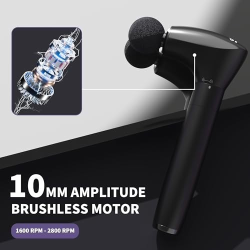 CAREKING 2-in-1 Detachable Muscle Massage Gun Deep Tissue with 20'' Extension Handle, Back and Neck Massager for Pain Reli...