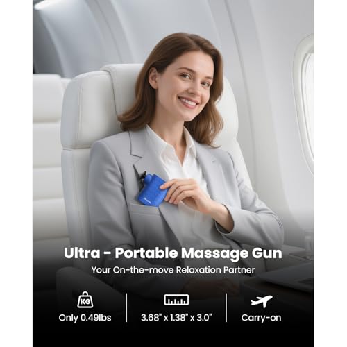 BOB AND BRAD P5 Mini Massage Gun – Travel Size Deep Tissue Percussion Massager for Pain Relief & Recovery, FSA-HSA Eligibl...
