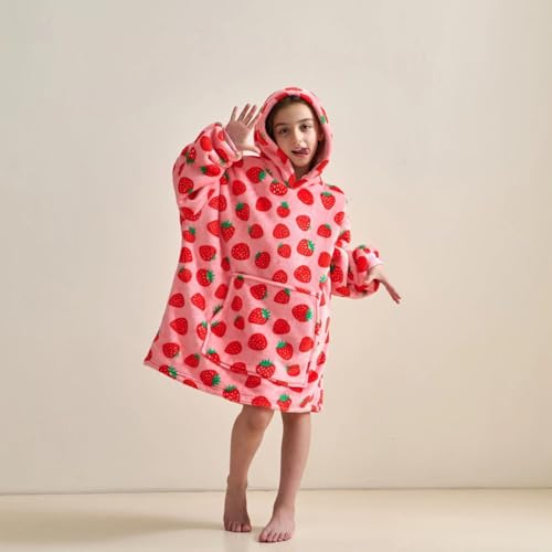 xuan dian Wearable Blanket for Kids, Cozy Wearable Blanket Hoodie for Teens Girls Boys, Warm Blankets Sweatshirt Gift for ...