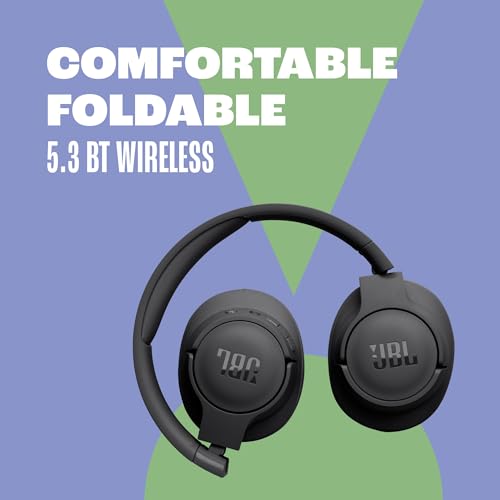 JBL Tune 720BT - Wireless Over-Ear Headphones with JBL Pure Bass Sound, Bluetooth 5.3, Up to 76H Battery Life and Speed Ch...