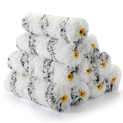 Paint Roller 6 Inch 3/4 in Roller Naps,High-Density Microfiber Mini Roller with Frame,11 Piece Small Paint Roller Tool Kit...