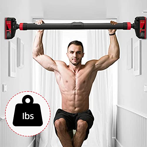 Adjustable Pull Up Bar for Doorway - Upper Body Workout Training Bar with Locking Mechanism, No Screw Installation, Portab...