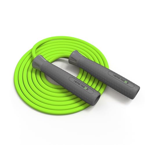 HEREROPE Jump Ropes for Fitness, Adjustable Jump Rope for Women Men, Weighted Speed Rope with 7mm PVC Skipping Rope, No-Sl...
