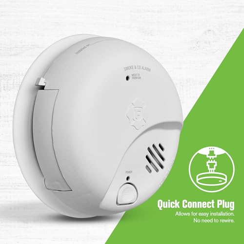 First Alert SMICO100-AC Interconnect Hardwire Combination Smoke & Carbon Monoxide Alarm with Battery Backup, 12-Pack