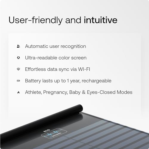 WITHINGS Body Scan - Connected WiFi Scale to Improve Your Health, BIA Personal Scale, Body Composition Analysis, Body Fat,...