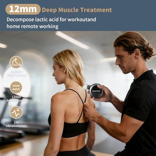 Fancy Home® Mini Massage Gun - Small Titan | Palm-Sized Deep Tissue Massager Gun, Unique Circular Pocket Muscle Massage Gu...
