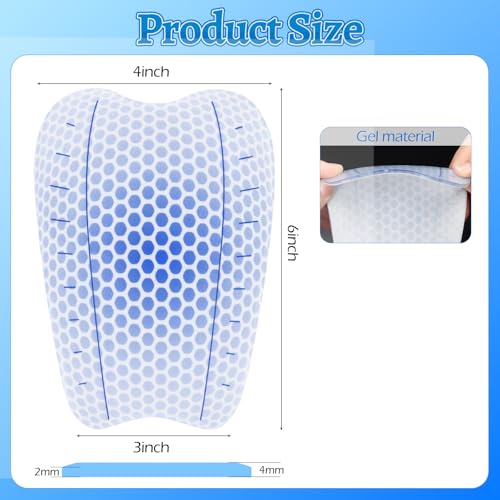YIBOBO 2/4/6/8 Pcs Ski Shin Guards for Boots, Gel Shin Pads for Ski & Snowboard, Lightweight Reusable Shin Protectors for ...
