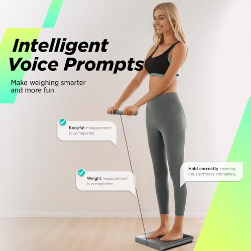 RunStar Digital Bathroom Scale for Body Weight, Body Fat, BMI 28 Measurements, Innovative 8-Electrode Smart Scales FSA&HSA...