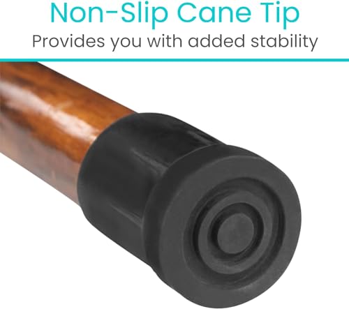 Vive Wooden Walking Stick - Willow Cane for Seniors Hiking & Balance - Heavy Duty Carved Twisted Wood Sticks for Men & Wom...