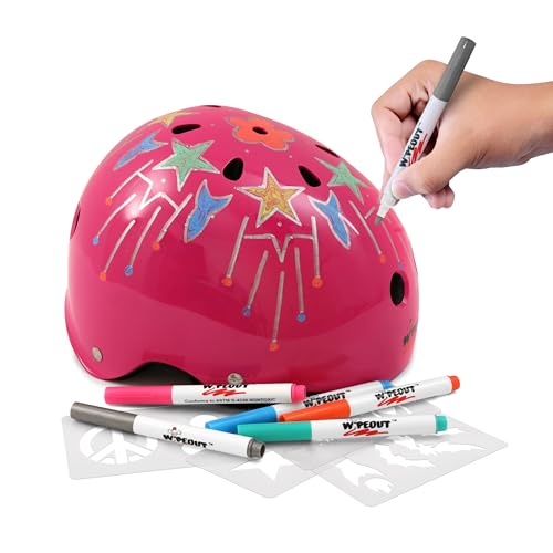 Wipeout Dry Erase Kids Helmet – Ideal for Bike, Skate, Scooter, in-Line Skating and Rollerblading