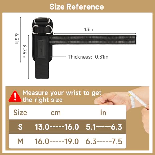 MANUEKLEAR Non-Slip Wrist Straps for Weightlifting Deadlifting, Gym Lifting Straps with D Rings for Cable Machine Workout,...