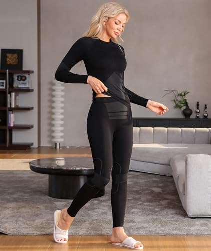 ATTRACO Thermal Underwear Set for Women Long Johns Warm Base Layer Top & Bottom for Cold Weather
